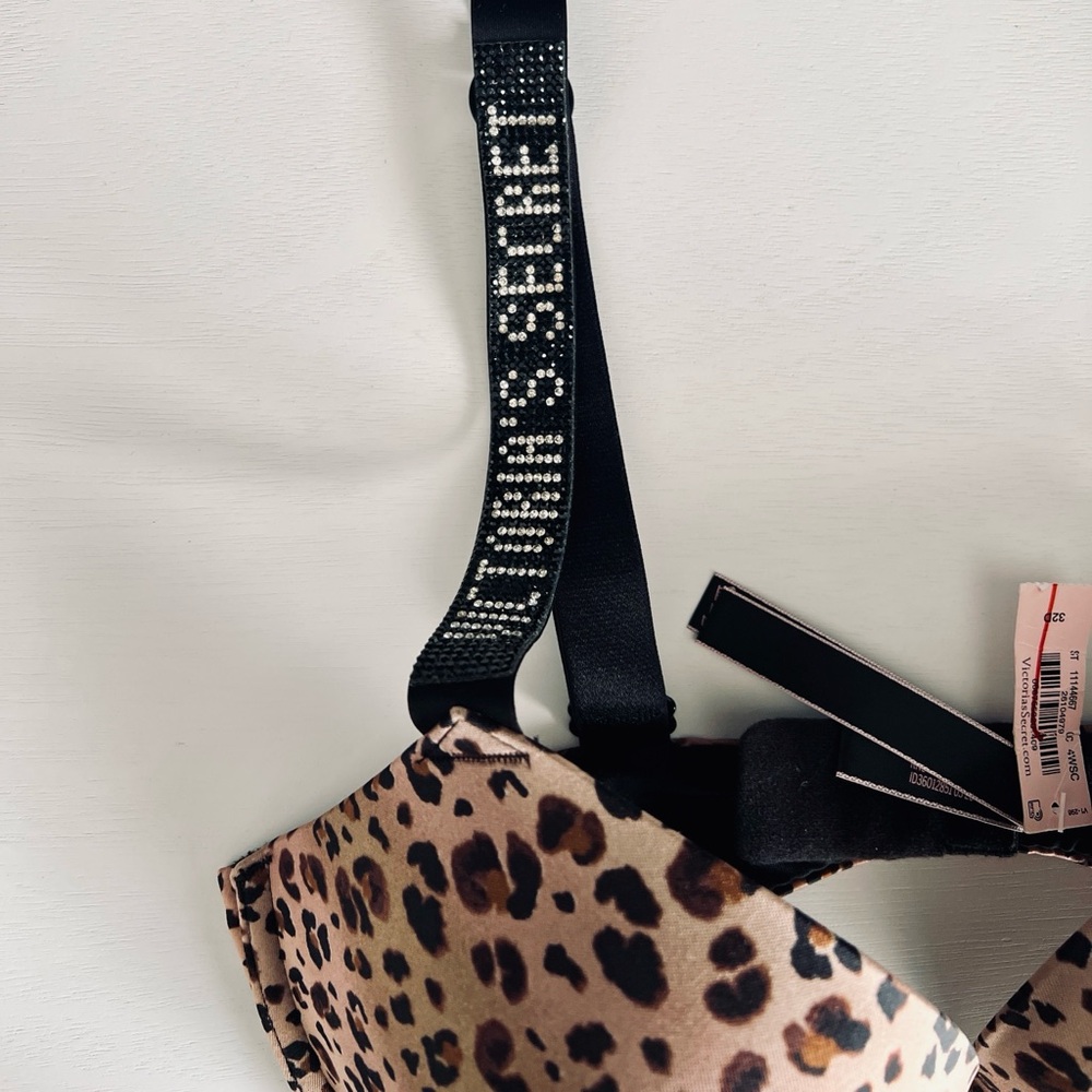 Victoria secret animal print very sexy push up bra size 32D NEW - Picture 2 of 7